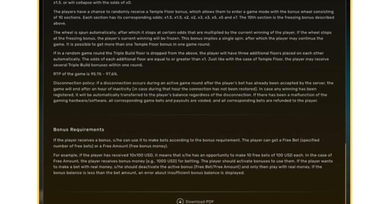 Tower Rush en SpinAura - interfaz del juego