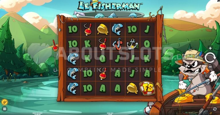 Le Fisherman slot Hacksaw Gaming - pantalla de juego en Goldzino